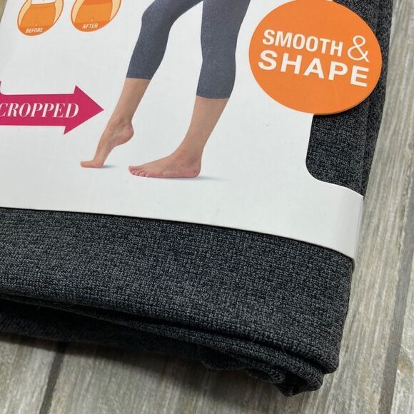 Women’s No Muffin Top Twill Seamless Shaping Cropped Leggings 2-Pack Size XS - Picture 2 of 4